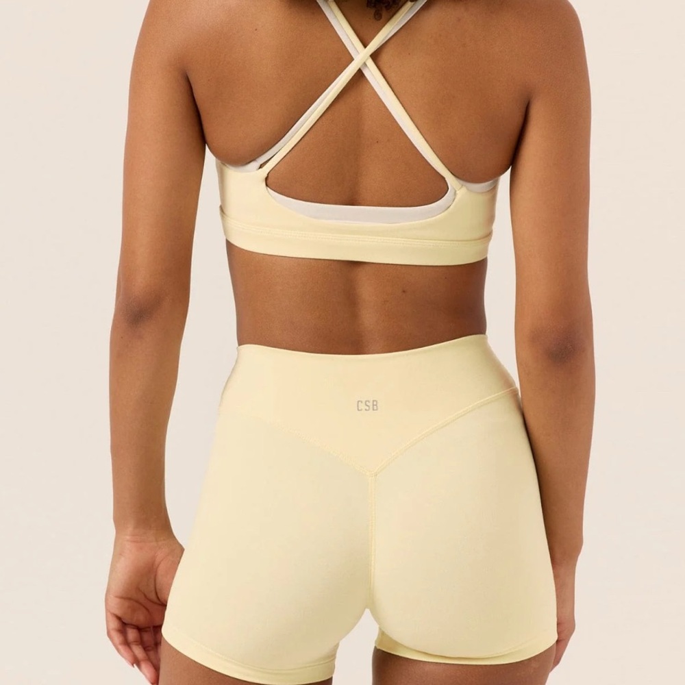 Yellow CSB biker Shorts